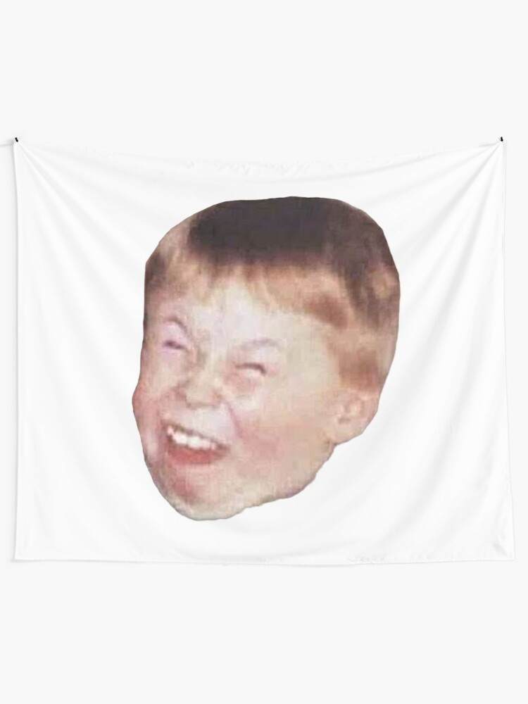 Little Kid Redhead Fat Laughing Mocking Funny Meme Face Tapestry By Thememeplug Redbubble