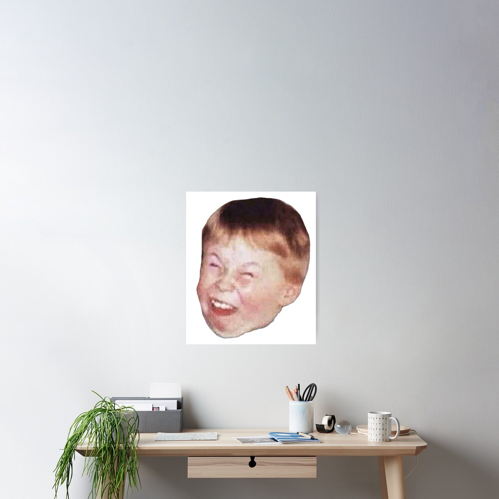 Little Kid Redhead Fat Laughing Mocking Funny Meme Face Classic | Poster