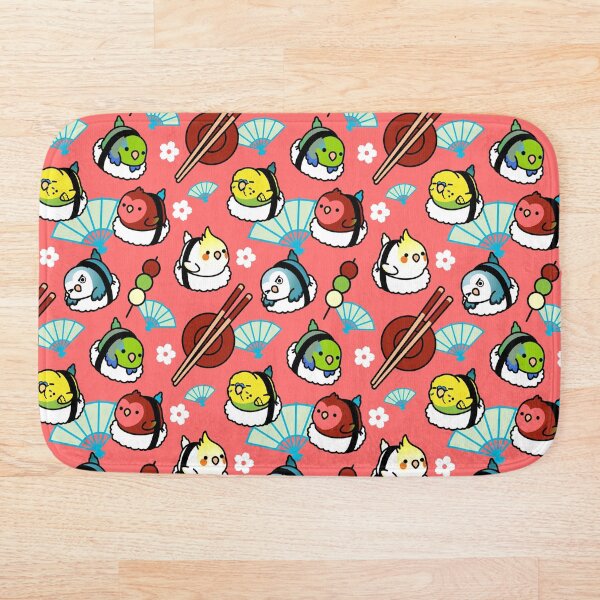 Sushi Time with Cody the Lovebird & Friends Bath Mat