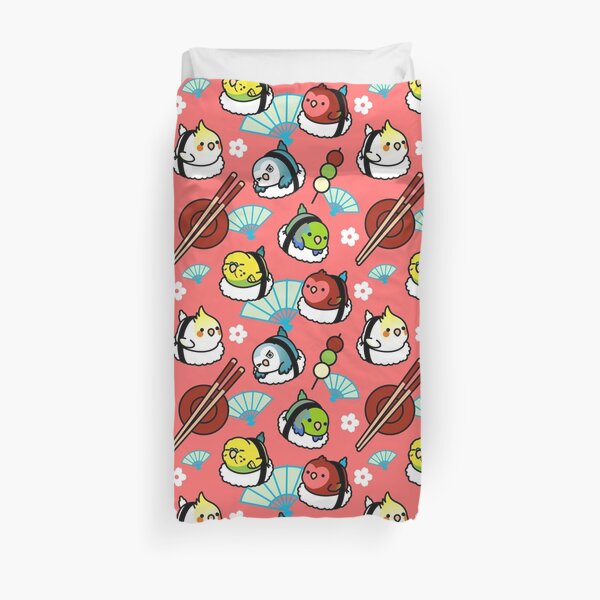 Sushi Time with Cody the Lovebird & Friends Duvet Cover