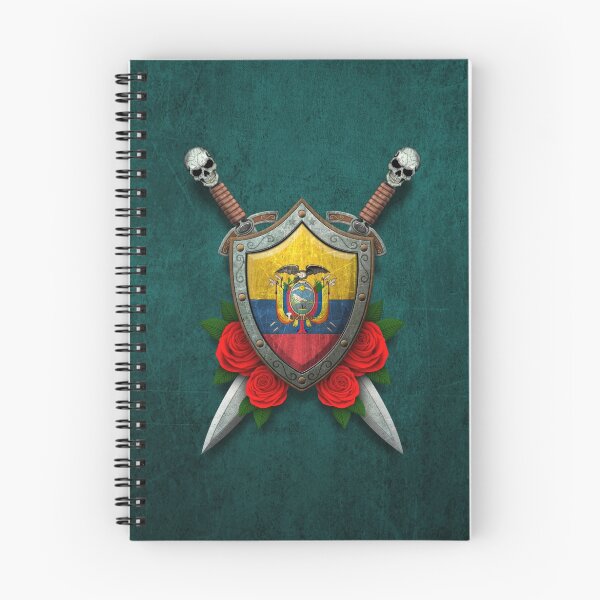 Item preview, Ecuadorian Flag on a Worn Shield and Crossed Swords designed and sold by JeffBartels.