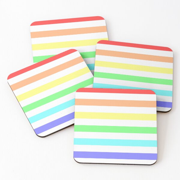 Item preview, Basic Chunky Stripes - Rainbow on White designed and sold by TheFrostedDonut.
