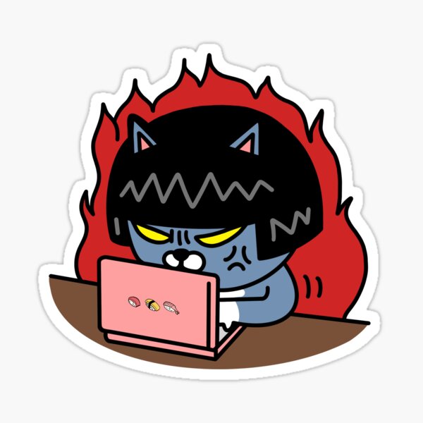 Neo typing furiously Sticker