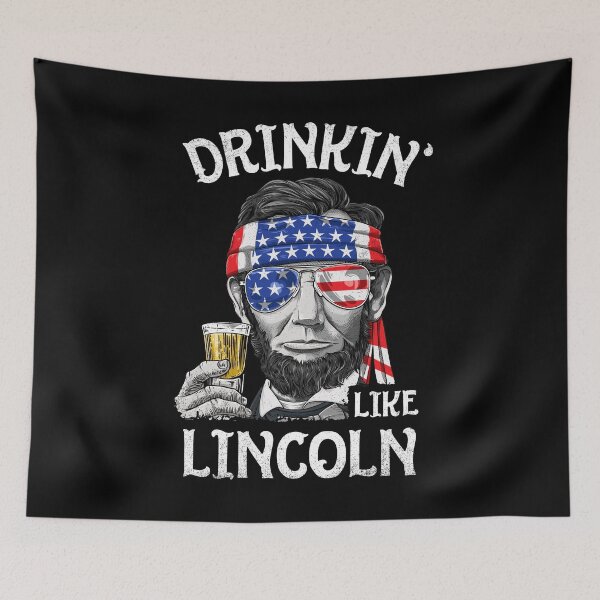 Item preview, Drinking Like Lincoln 4th of July Shirt for Men Women Boys Girls Kids designed and sold by LiqueGifts.
