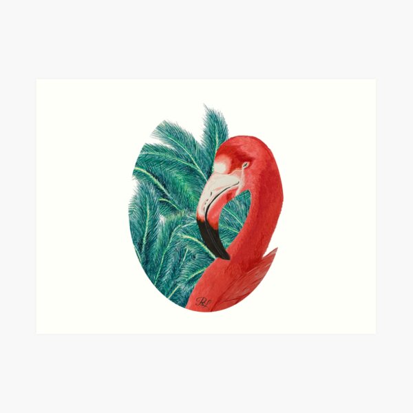 Tropical Flamingoo Art Print