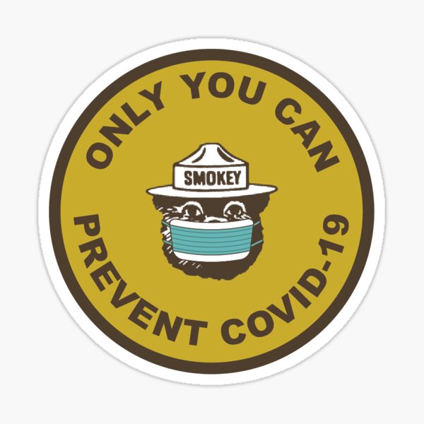 Smokey l'ours COVID Sticker
