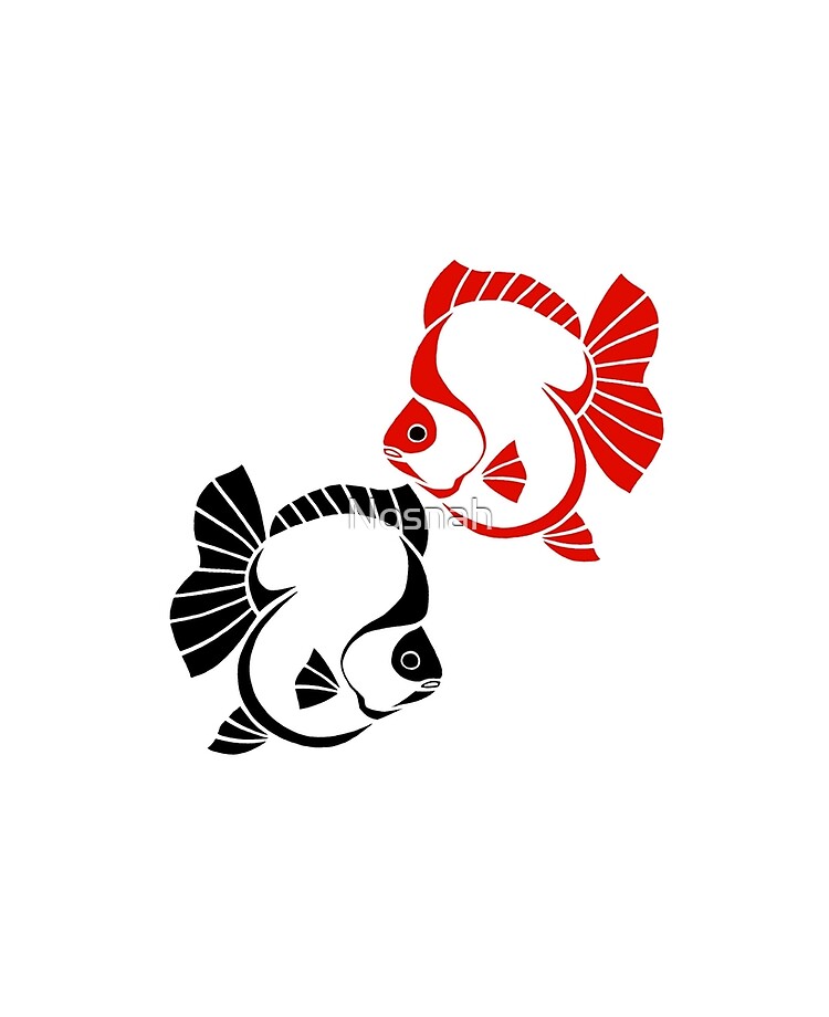 Ryukin Red White And Black White Pair Goldfish Logo 0407 Ipad Case Skin By Nosnah Redbubble