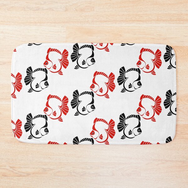 Item preview, Ryukin Red White and Black White Pair Goldfish Logo 0407 designed and sold by Nosnah.