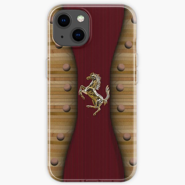 Wooden Prancing Horse (Natural) iPhone Soft Case