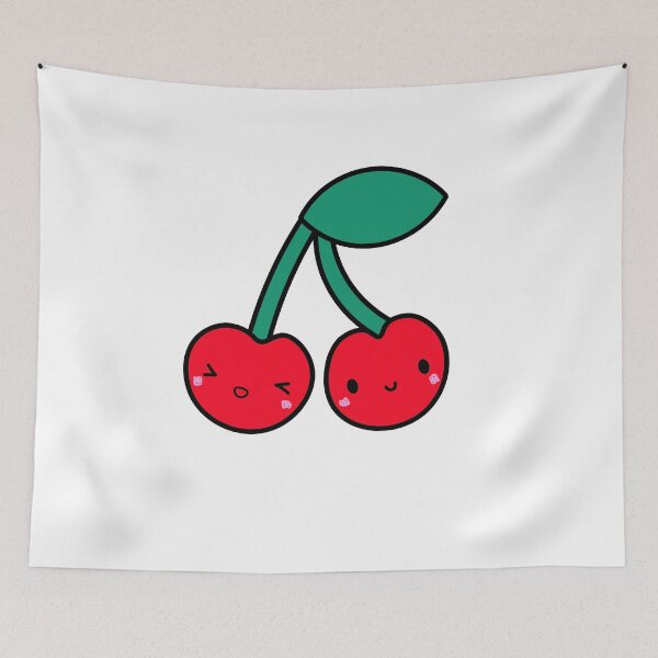 Item preview, Kawaii Cherries - Cute Fruit Twin Cherry designed and sold by mariekawaii.