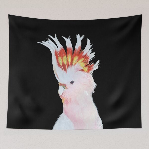Item preview, Major Mitchell Australian Cockatoo Watercolour & Gouache Painting designed and sold by Heatherian.