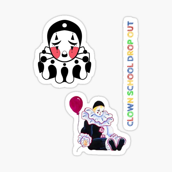 Vintage clown sticker pack Sticker