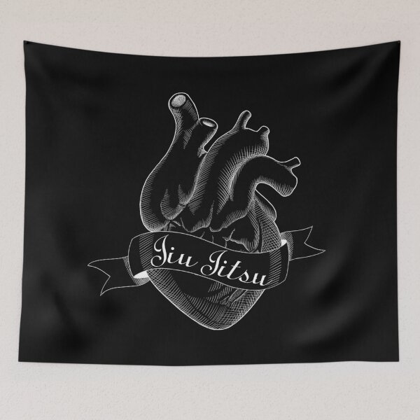 Item preview, Jiu Jitsu Black Heart - Love for submissions designed and sold by undersideland.