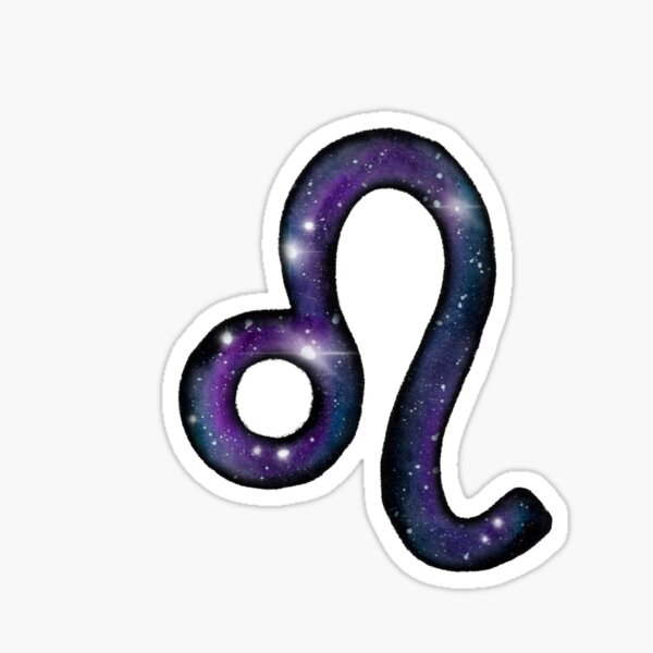 Leo Galaxy Zodiac Sticker Sticker