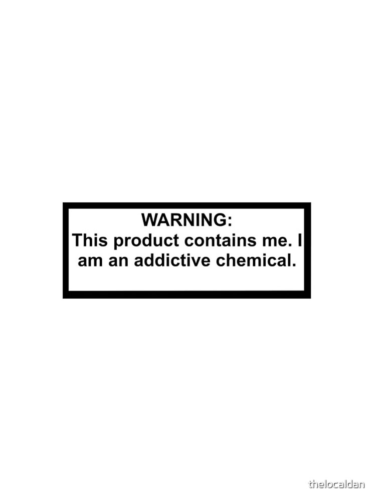 "Nicotine Warning Label" iPhone Case for Sale by thelocaldan Redbubble