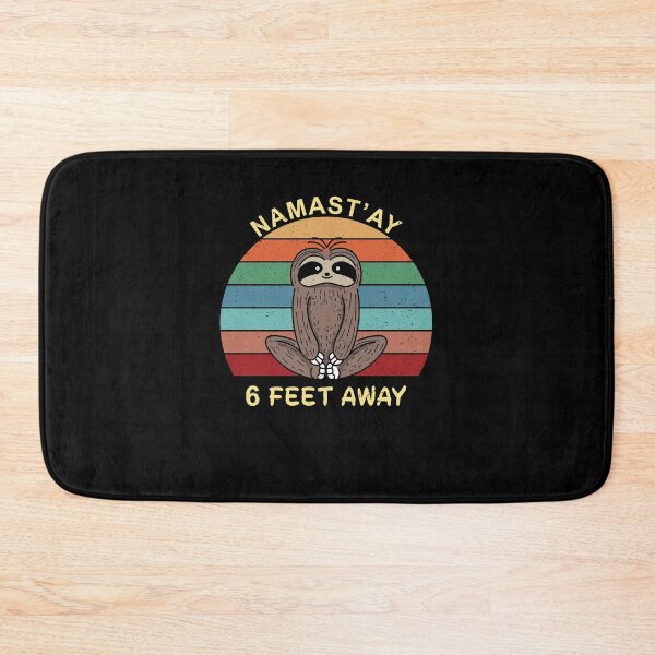 Item preview, Namast'ay 6 Feet Away Sloth Social Distancing Hippies Yoga designed and sold by thehafdesigner.