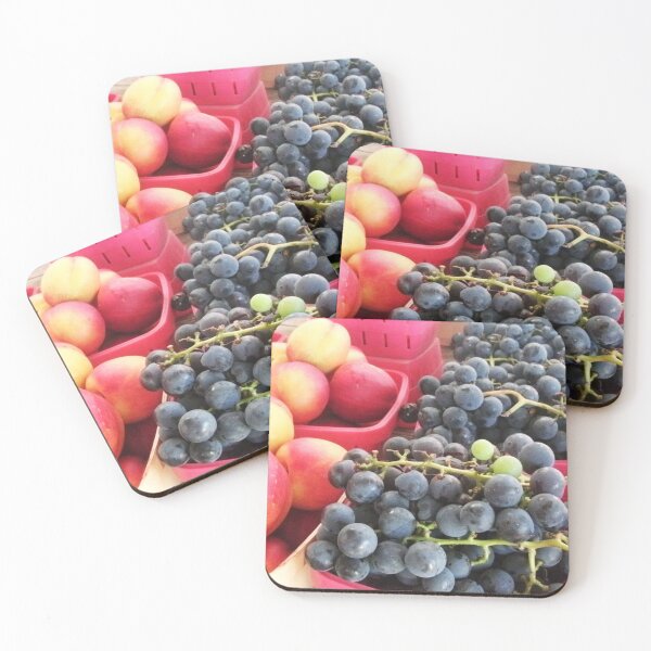 Item preview, Uvas y melocotones, frutas coloridas de Courtney Hatcher designed and sold by cghatcherart.
