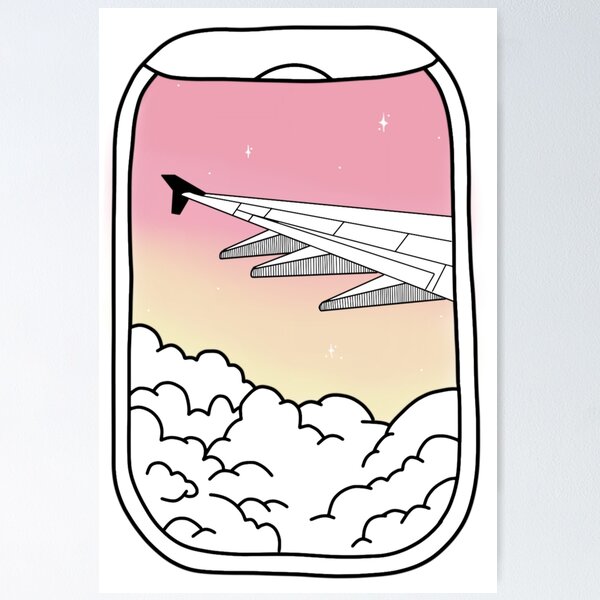 aesthetic plane window Poster