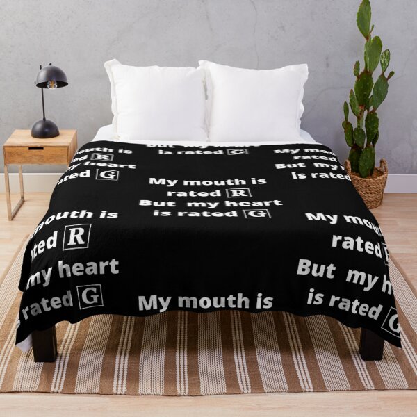 Item preview, My Mouth Is Rated R But My Heart Is Rated G - White designed and sold by ryanwfraser.