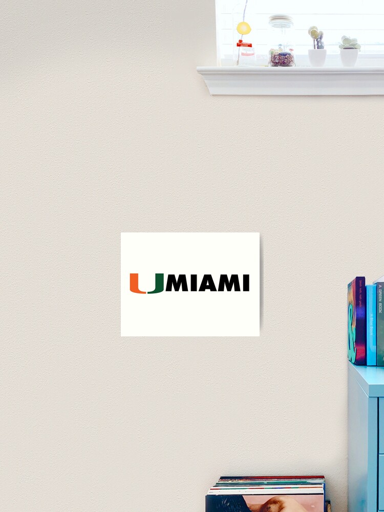 University Of Miami Art Print By Flyingpigsco Redbubble