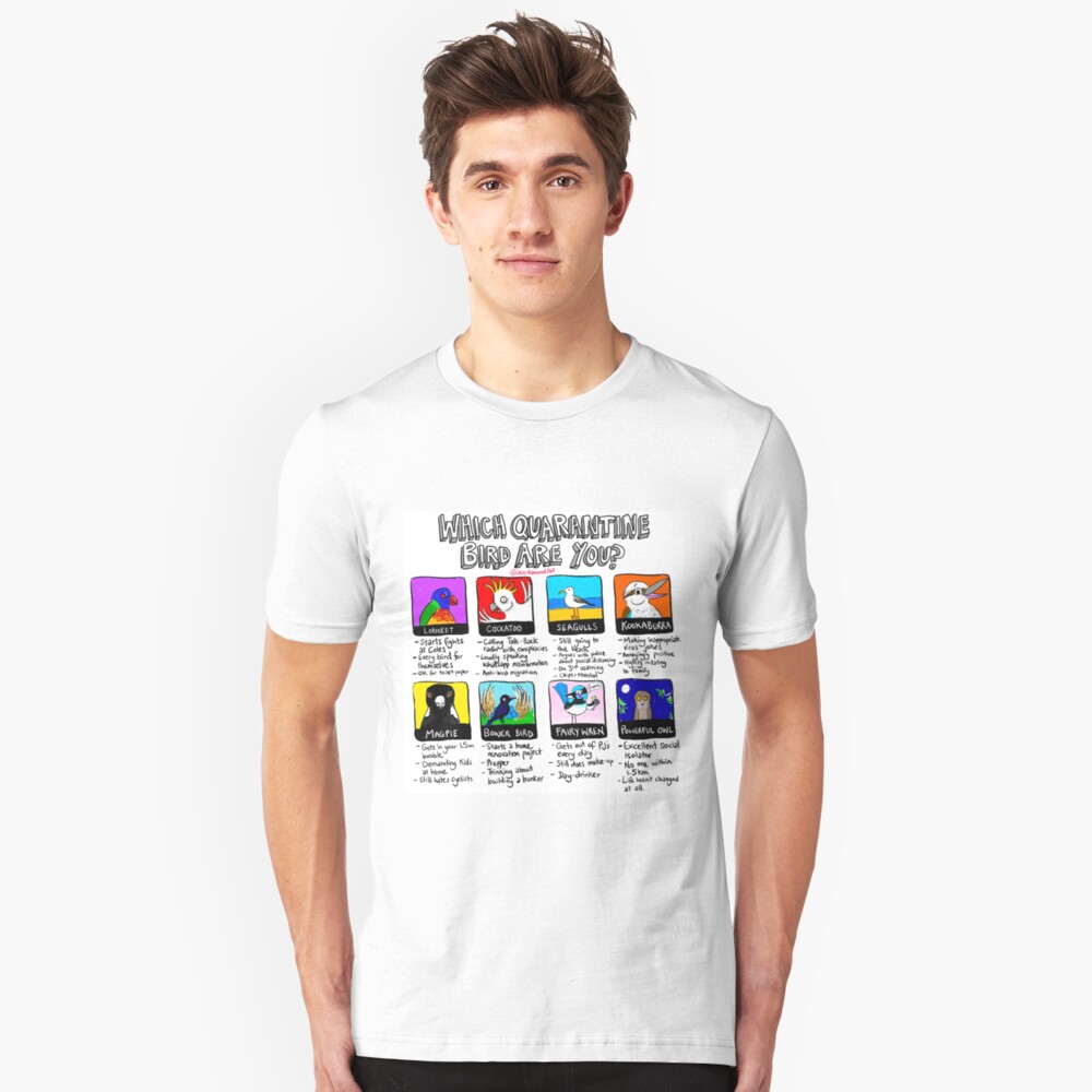 Which Quarantine Bird Are You? Slim Fit T-Shirt