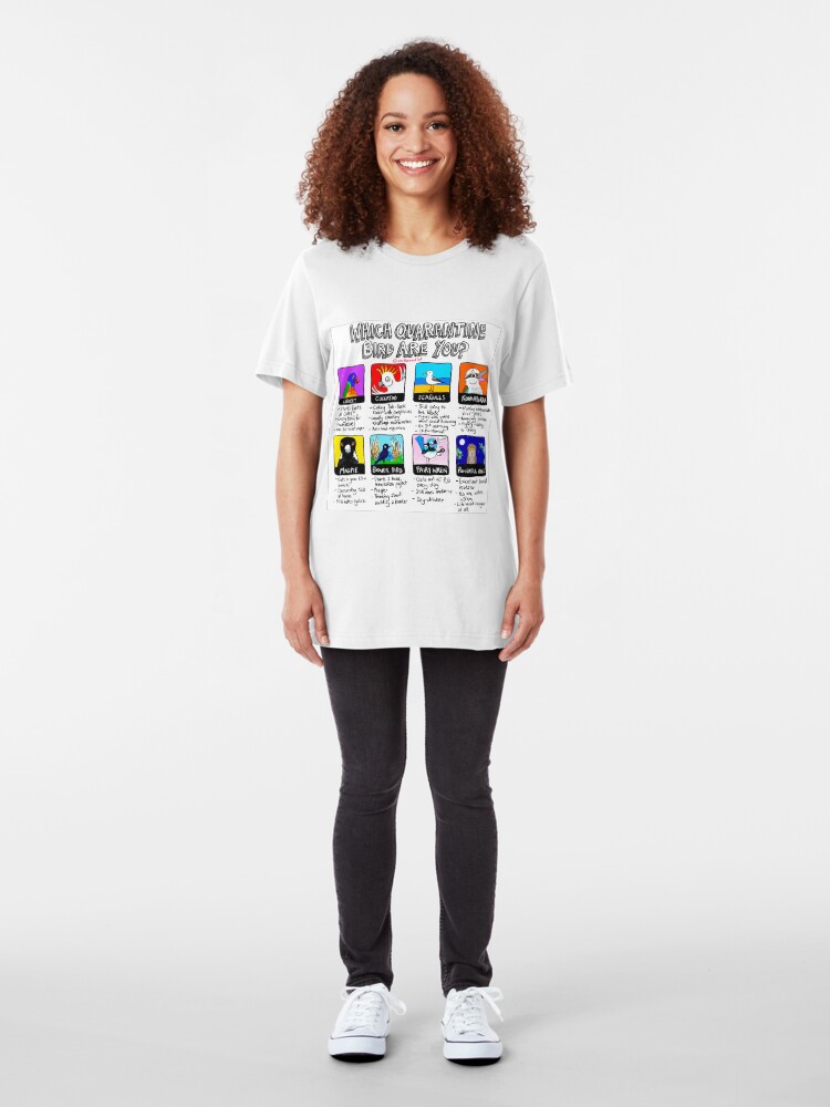 Alternate view of Which Quarantine Bird Are You? Slim Fit T-Shirt
