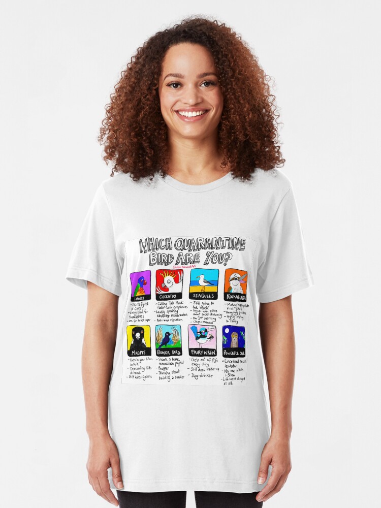 Alternate view of Which Quarantine Bird Are You? Slim Fit T-Shirt
