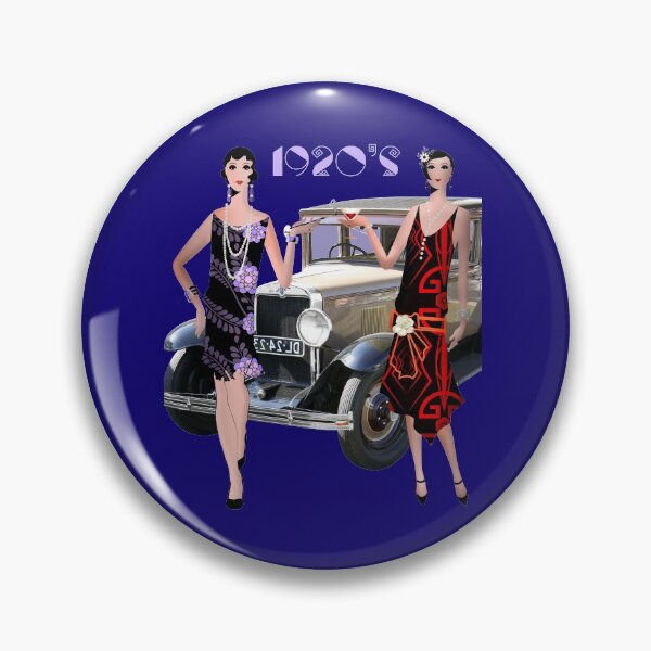 Item preview, Roaring Twenties Girls with a White 1920s Car designed and sold by joseech.