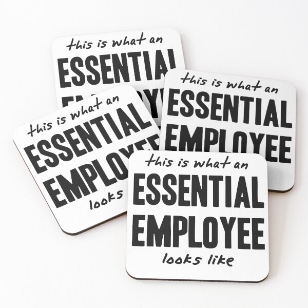 Item preview, Essential Employee , employee of the month Employee badge gifts designed and sold by CodingForTech.