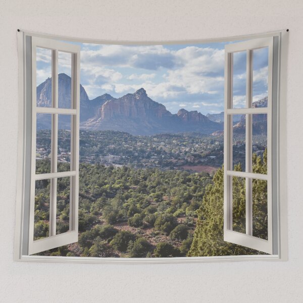 Item preview, Sedona Mountain Window View Tapestry designed and sold by mbarimo7.