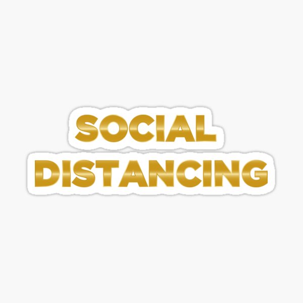 Social Distancing Sticker