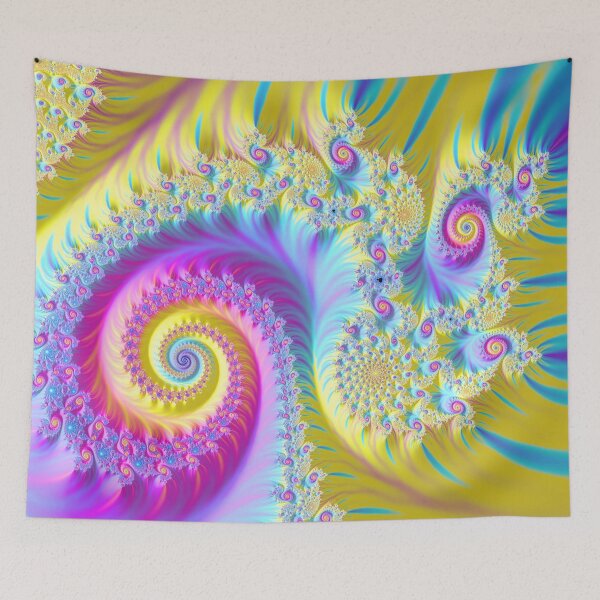 Item preview, Yellow Double Spiral Fractal designed and sold by Xander Mensah.
