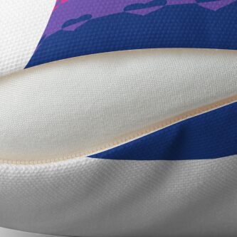 Alternate view of LGBTQ Flag with Hearts v1 - Bisexual Floor Pillow
