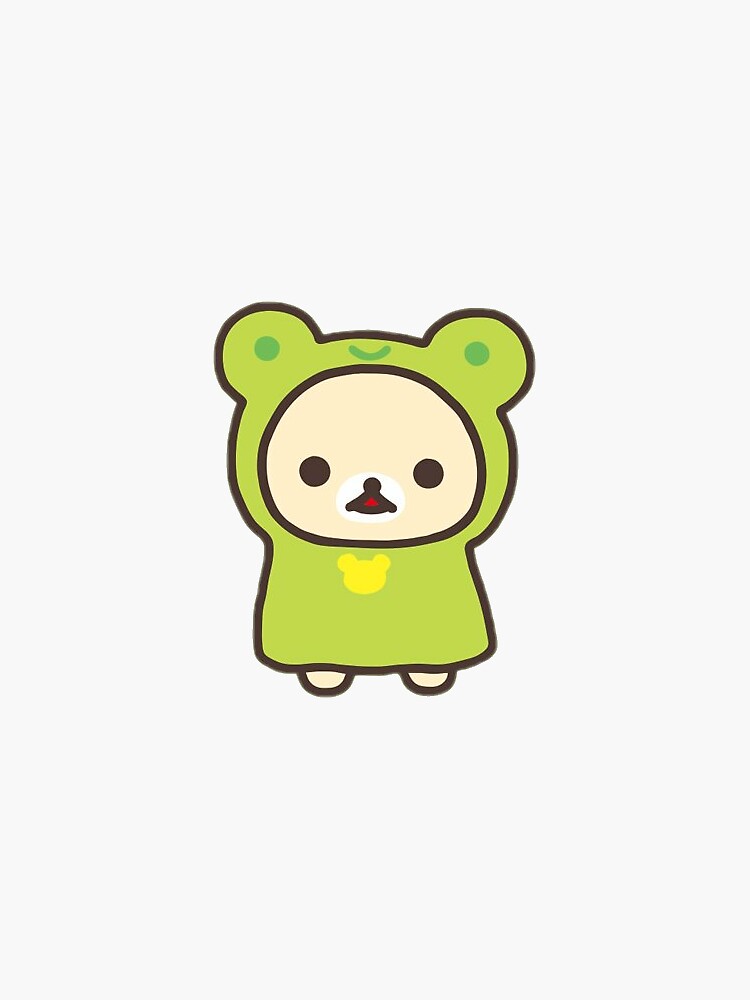 Thumbnail 3 of 3, Sticker, korilakkuma frog costume designed and sold by sherita.