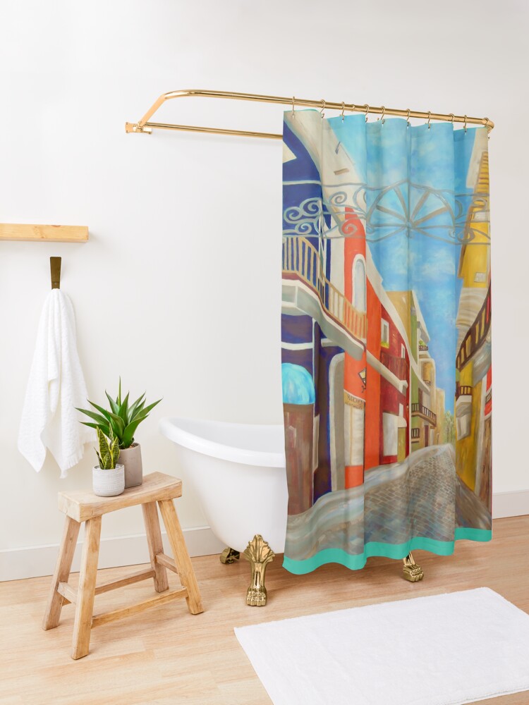 Alternate view of Old San Juan Shower Curtain