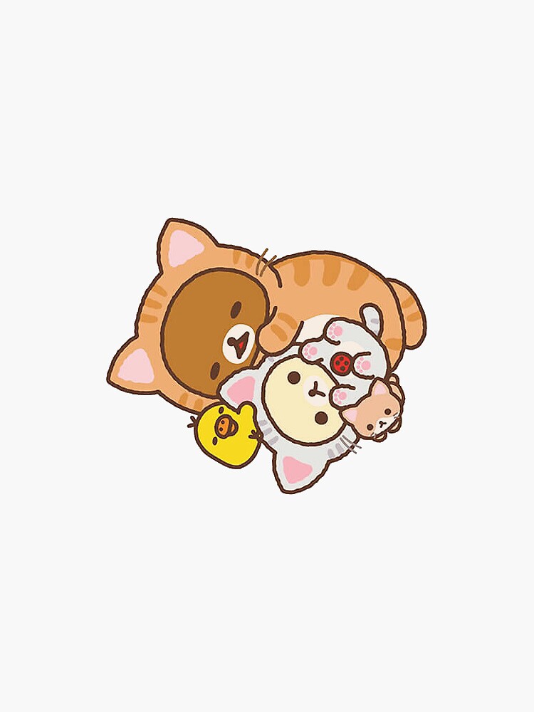 rilakkuma and friends Sticker for Sale by sherita