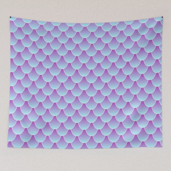 Item preview, Purple Blue Mermaid Tail Pattern Digital Art | Melanie Jensen Illustrations designed and sold by Melanie Jensen.