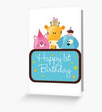 1st Happy Birthday Greeting Card