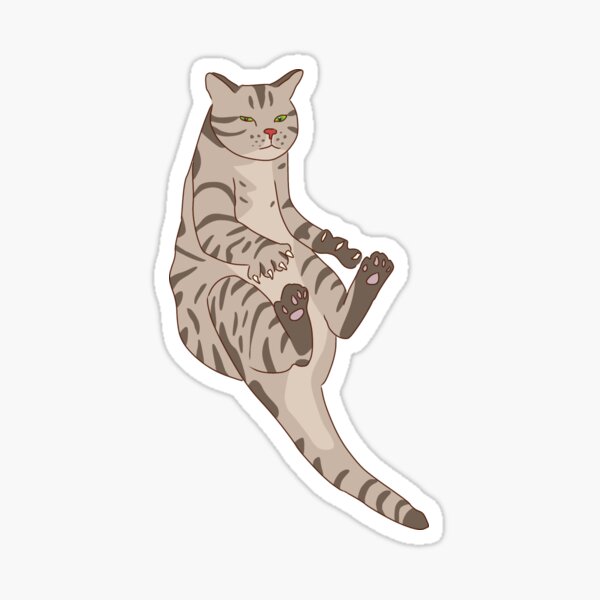 Item preview, Stripey cat says "touch your toes" designed and sold by Ry-art.