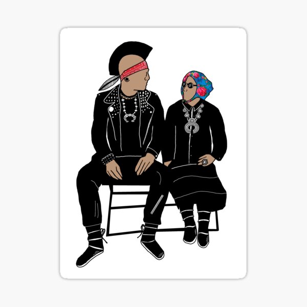 Chilling with grandma Sticker