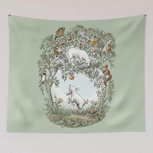 Item preview, Apple trees, little goats and butterflies designed and sold by elinakious.
