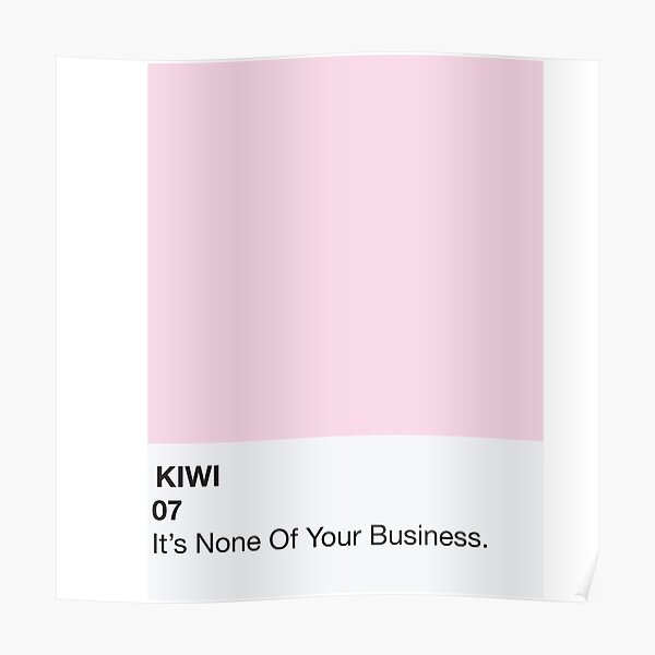 Kiwi Harry Styles Pantone Poster
