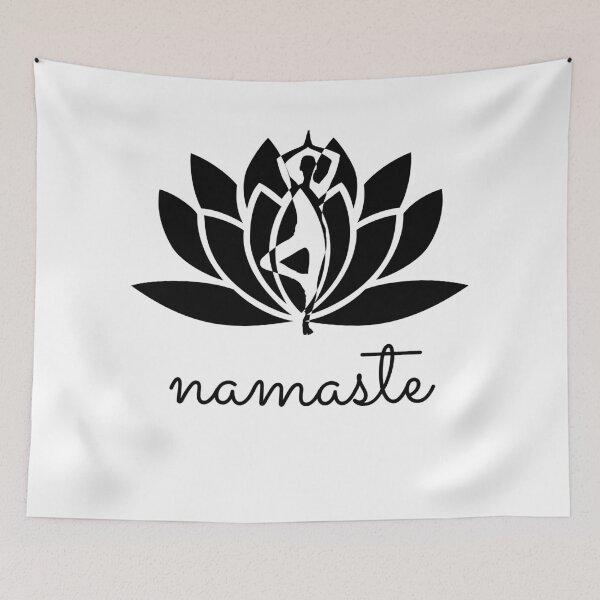 Item preview, Yoga Namaste Position (bl) designed and sold by Puji Designs.
