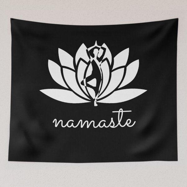 Item preview, Yoga Namaste Position (wt) designed and sold by Puji Designs.