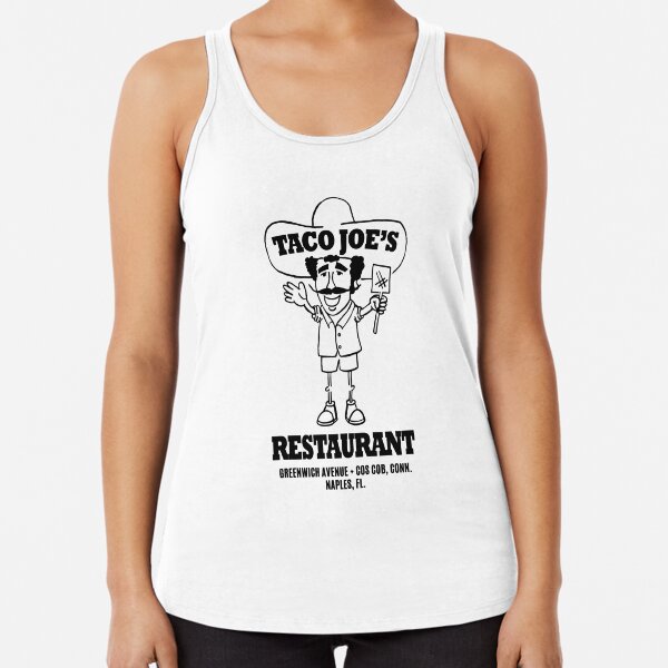 Retro TACO JOE'S RESTAURANT, Greenwich, CT Racerback Tank Top