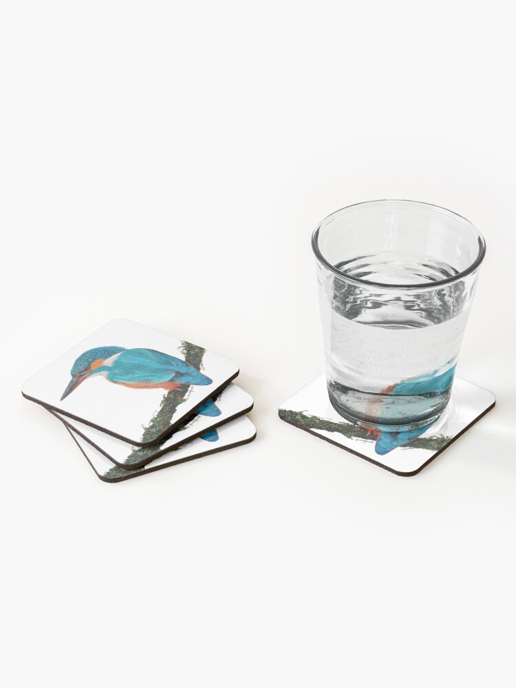 Thumbnail 2 of 5, Coasters (Set of 4), Sacred Kingfisher designed and sold by grimmhewitt67.