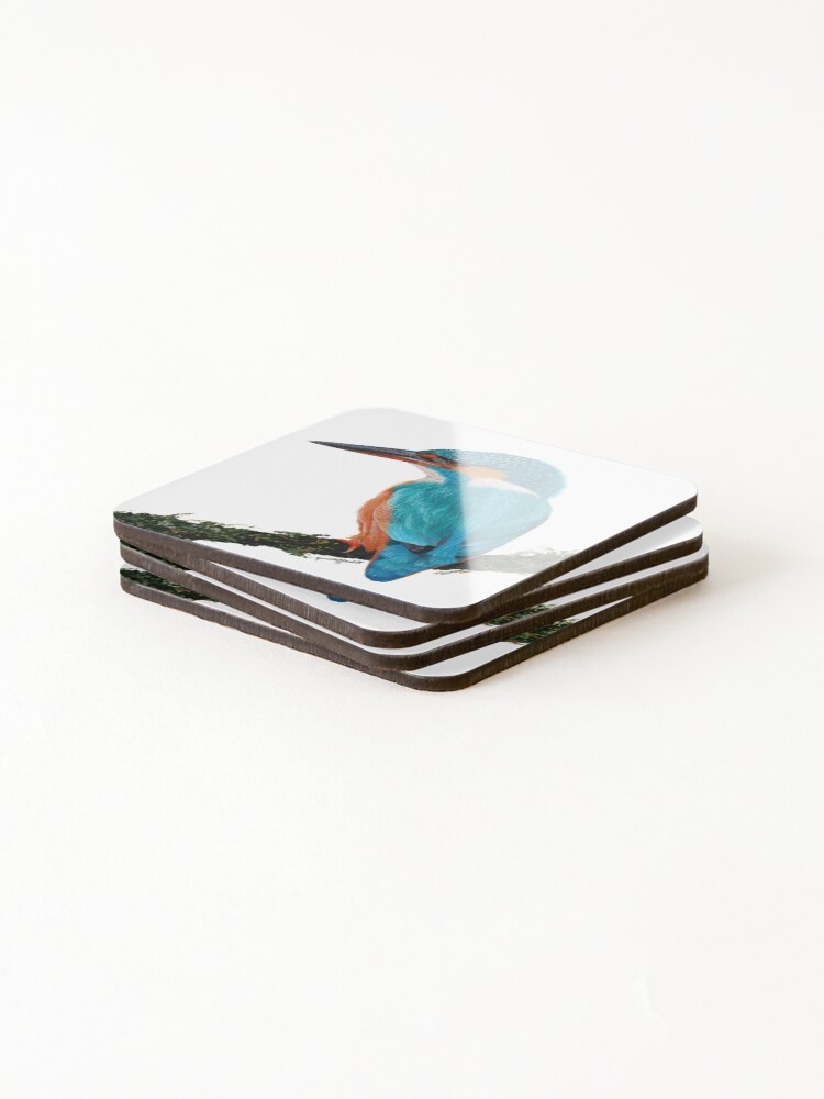 Thumbnail 4 of 5, Coasters (Set of 4), Sacred Kingfisher designed and sold by grimmhewitt67.