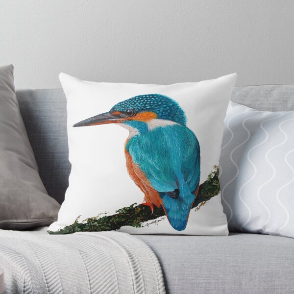 Sacred Kingfisher Throw Pillow