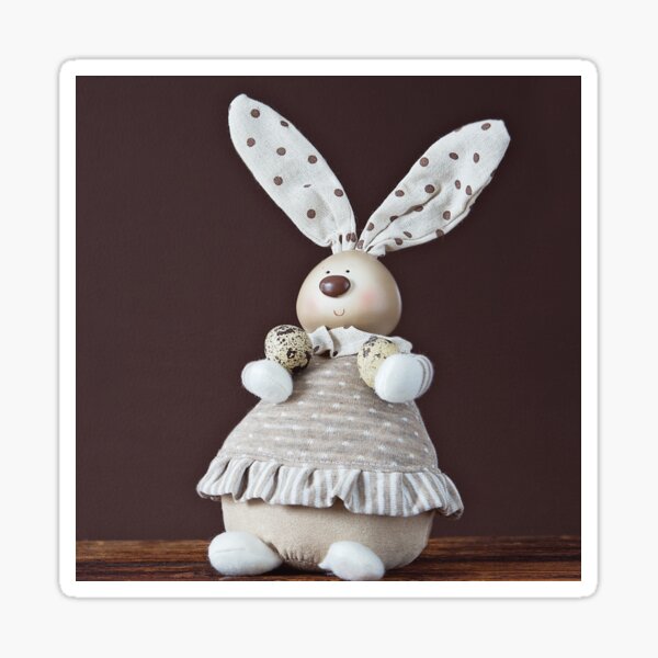 What a dear little cloth bunny Sticker