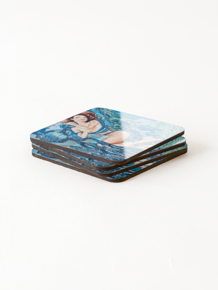 Thumbnail 4 of 5, Coasters (Set of 4), Water Splash designed and sold by DesignwithKB.